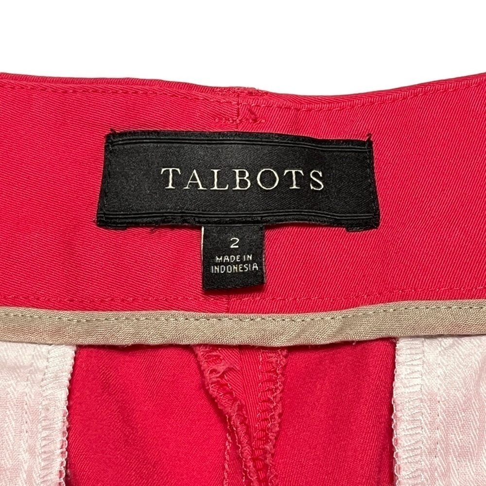 Talbots Chino Bermuda Shorts Pink Size 2 Cotton Stretch Preppy - Picture 10 of 12